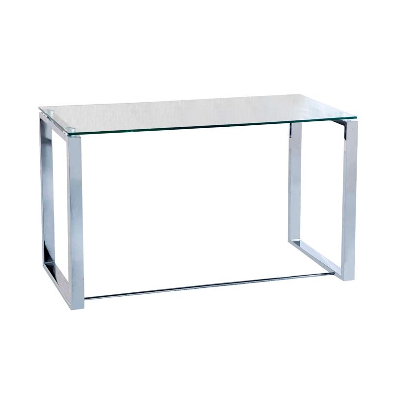 Mesa de escritorio benetto xl cristal, metal, 120 x 74 x 60