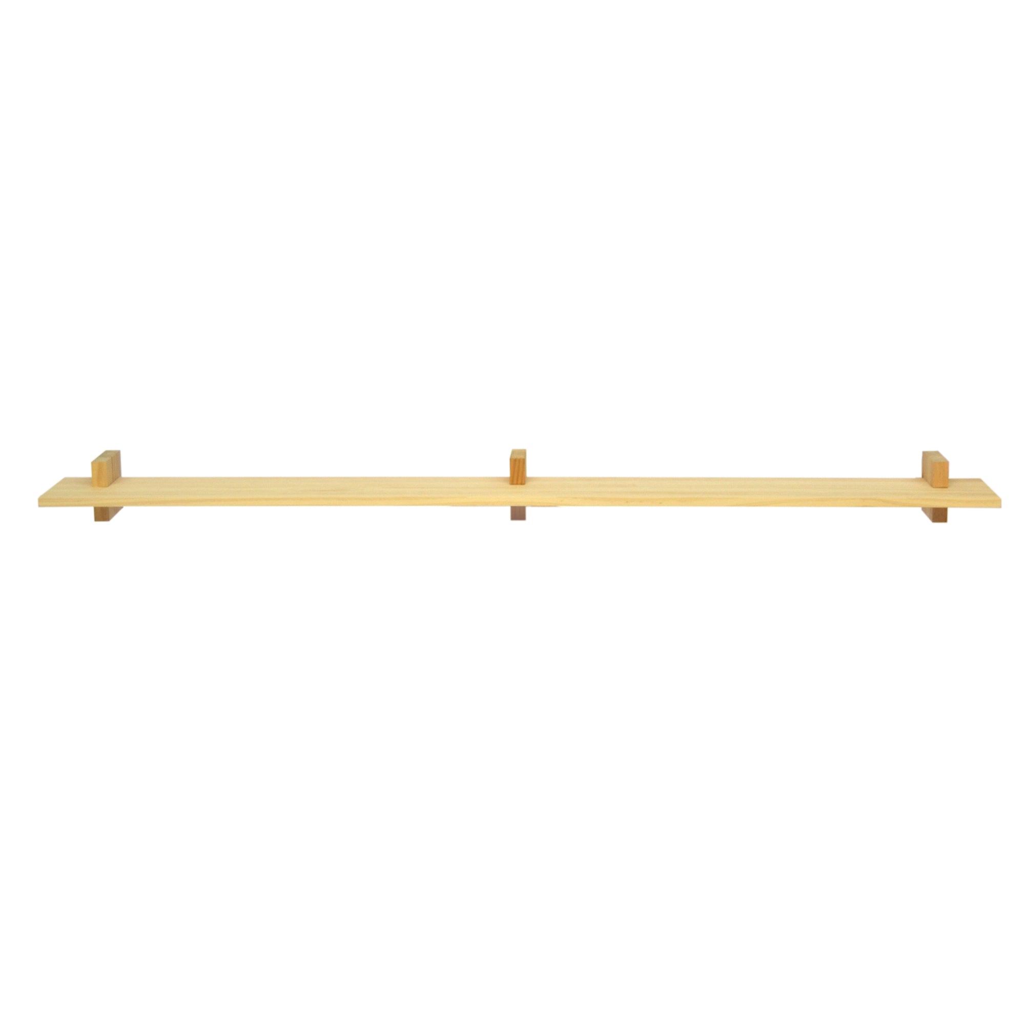 Etagère murale individuelle en bois de pin naturel 170 cm Non verni