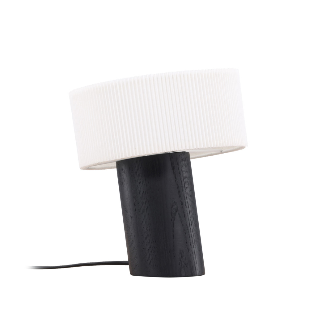 Lampe à poser en bois et papier – Noir