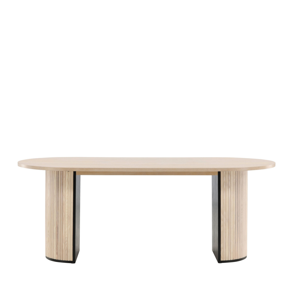 Table à manger 8 personnes ovale en bois – Bois clair