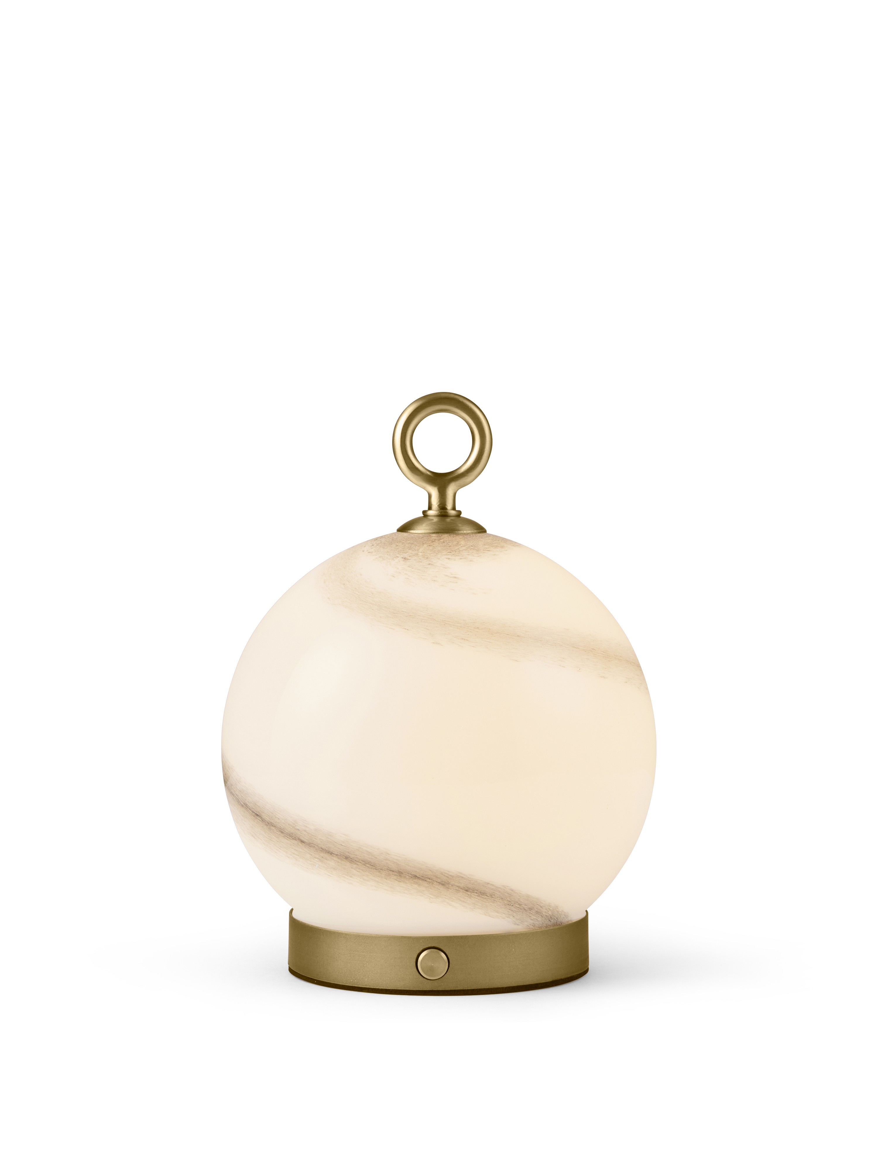 Lampe en verre effet marbre gris D&nbsp;:15cm