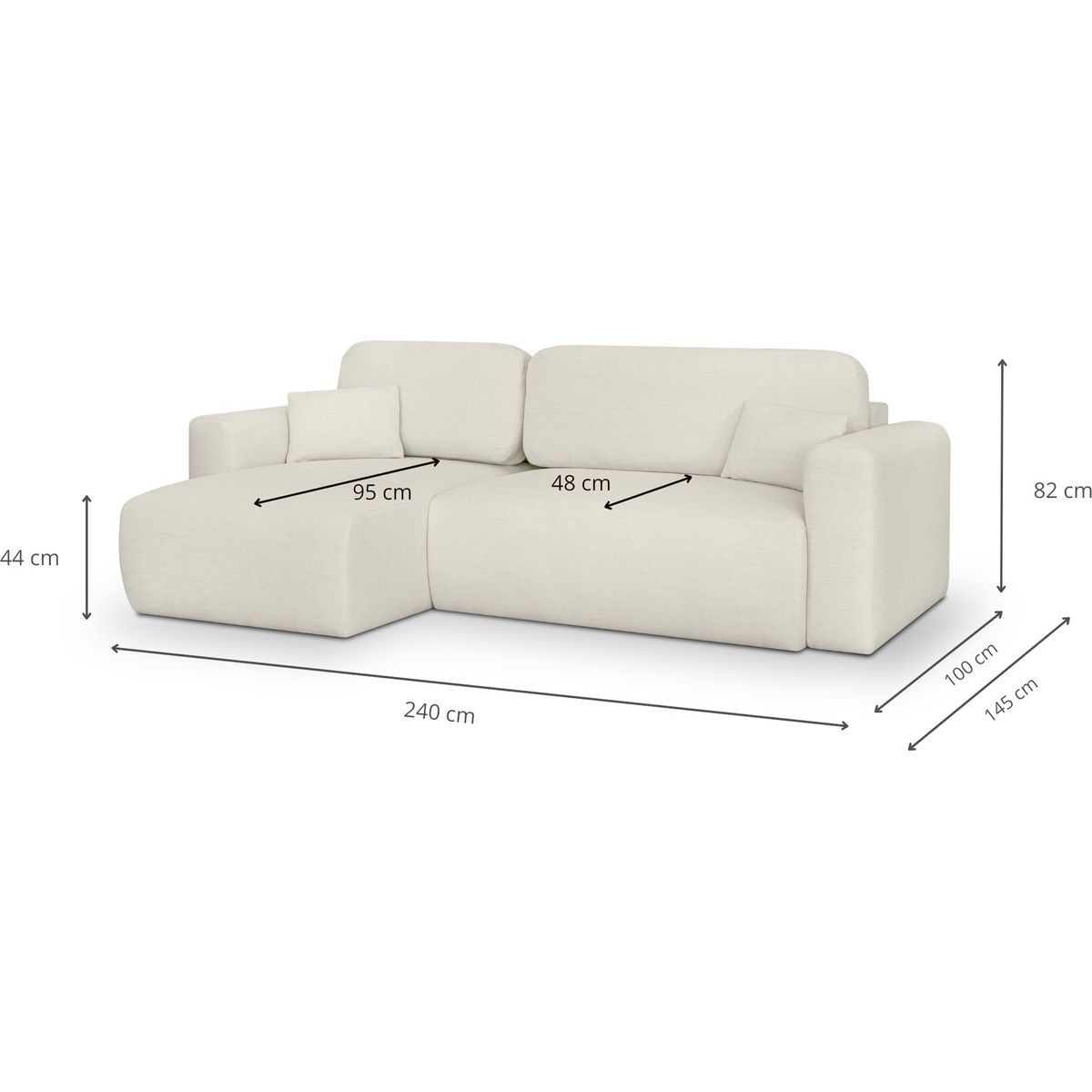 davis - Canapé convertible Blanc - Vue supplémentaire 2