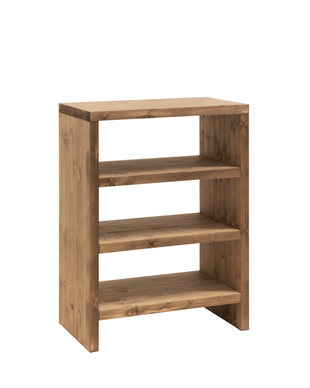 Étagère à chaussures en bois de sapin vieilli 80x60cm
