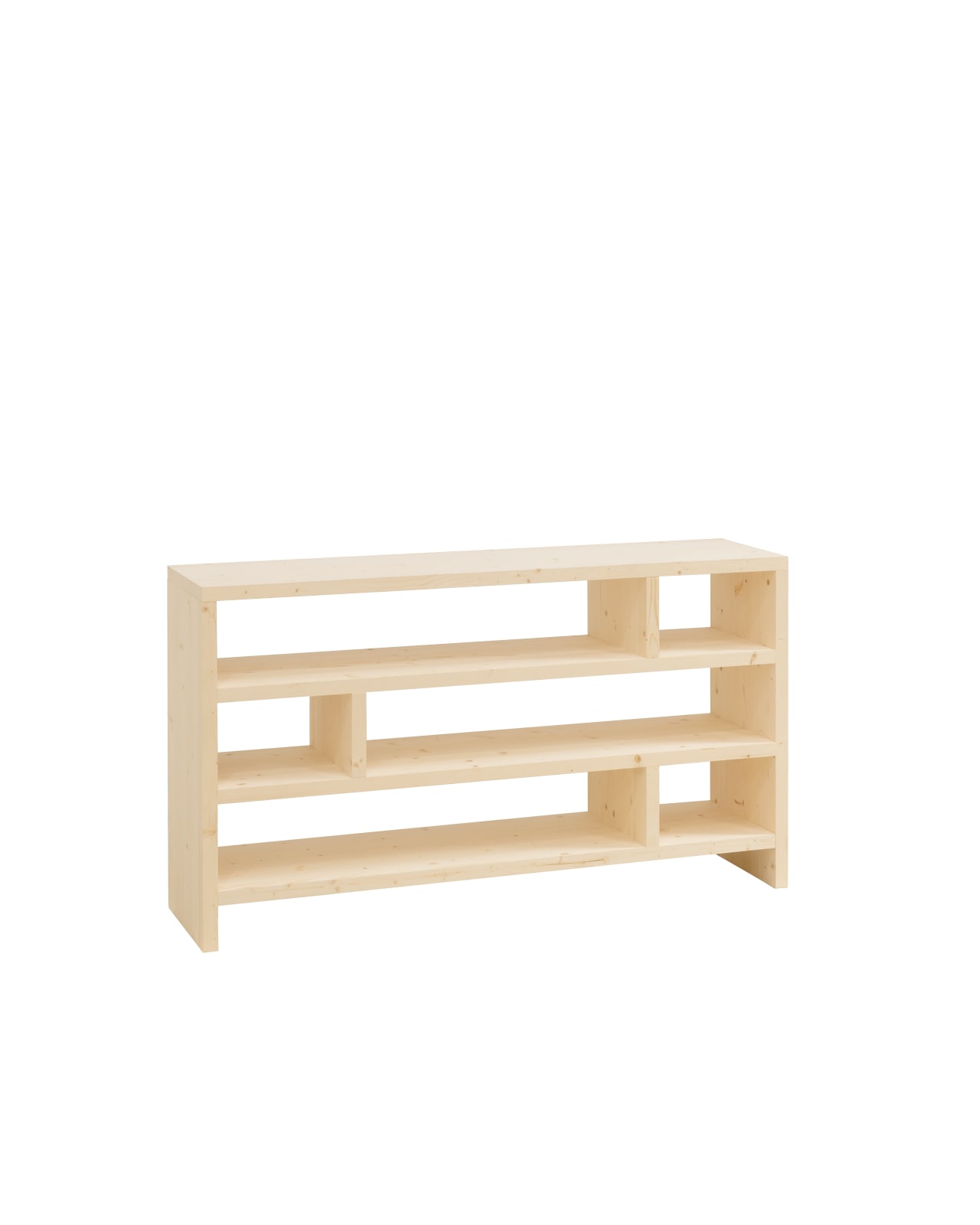 Étagère en bois de sapin beige de 80x140cm