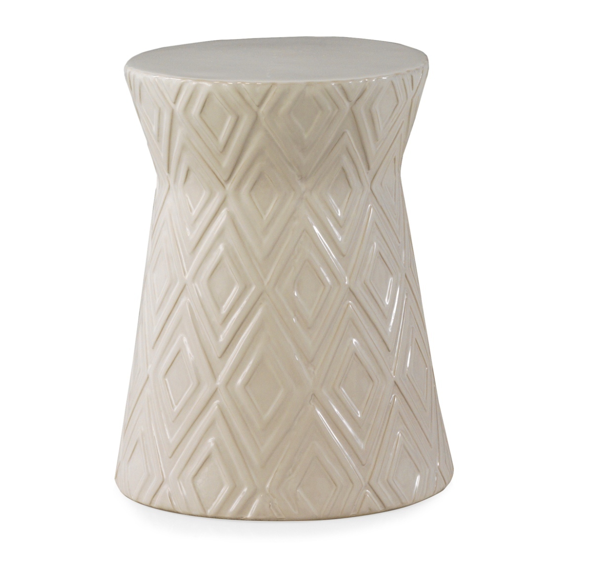 Tabouret de table en céramique beige