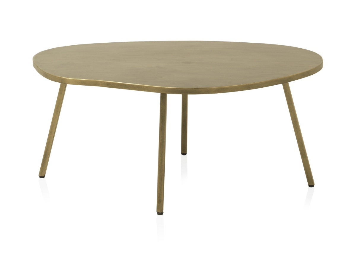 Table d&rsquo;appoint en métal doré