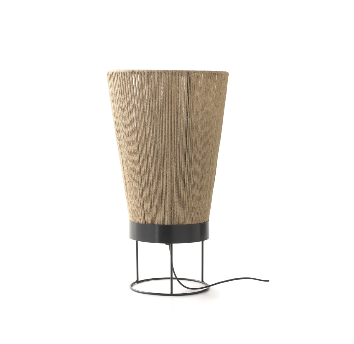 Lampe de table en jute