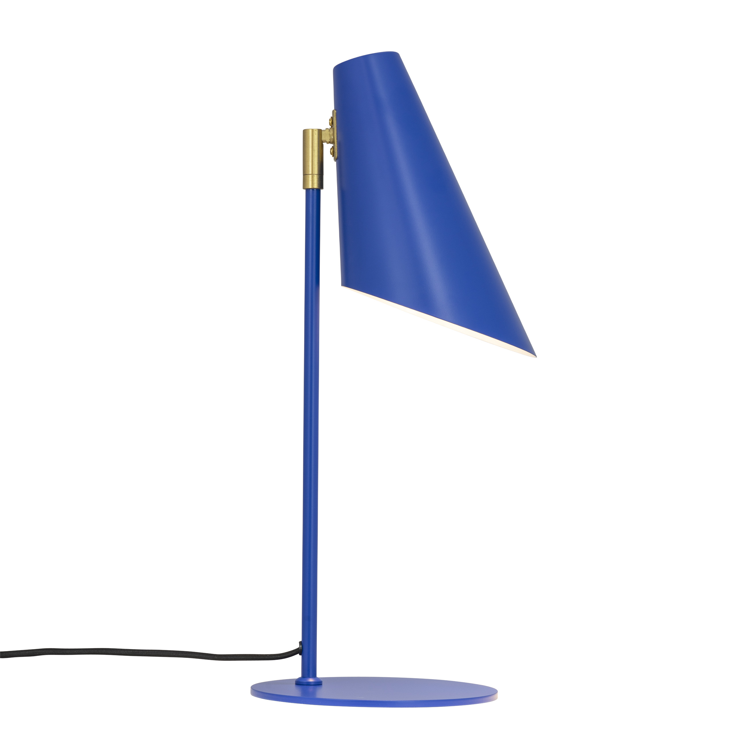 Lampe à poser en métal bleu mat