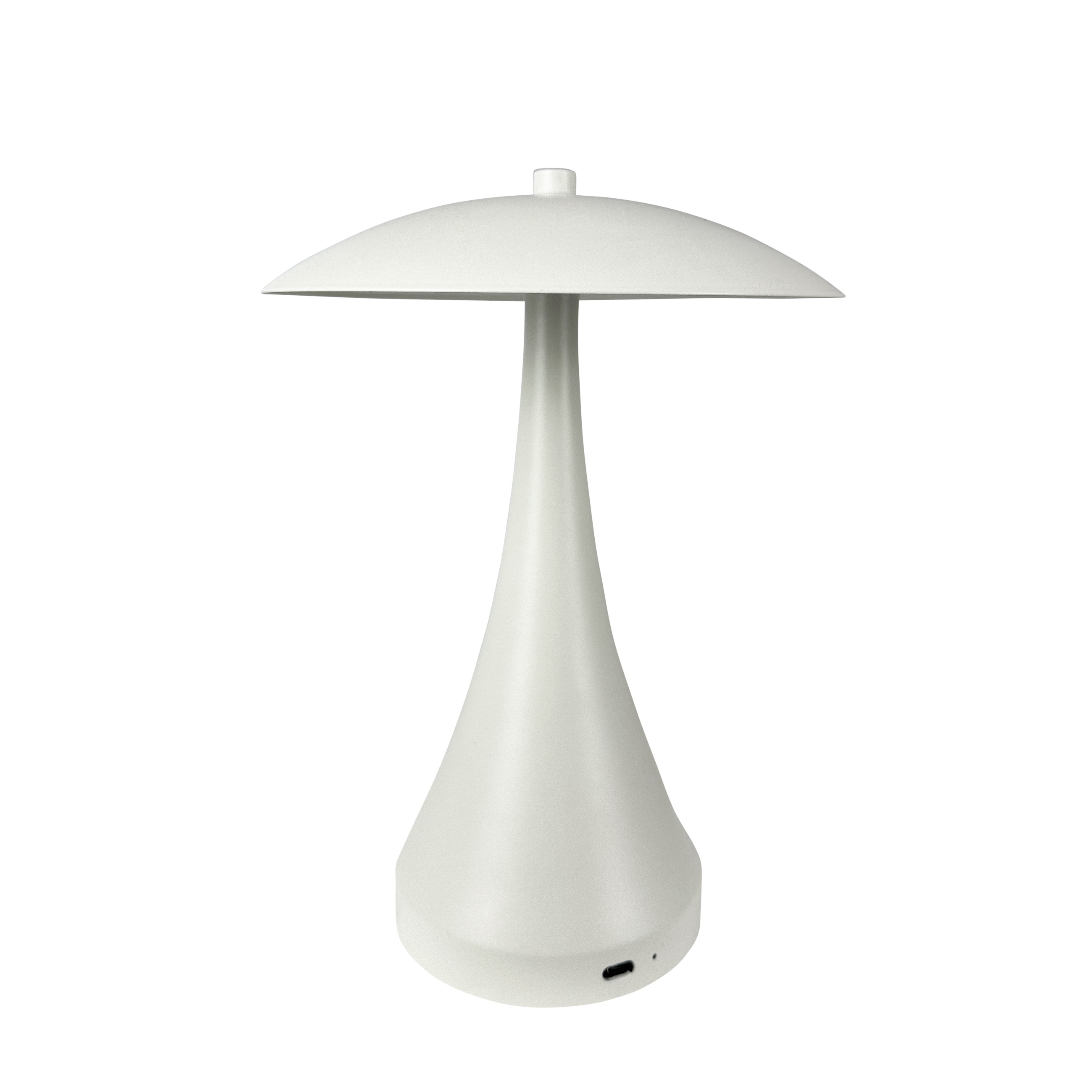 Lampe à poser en métal blanc crème