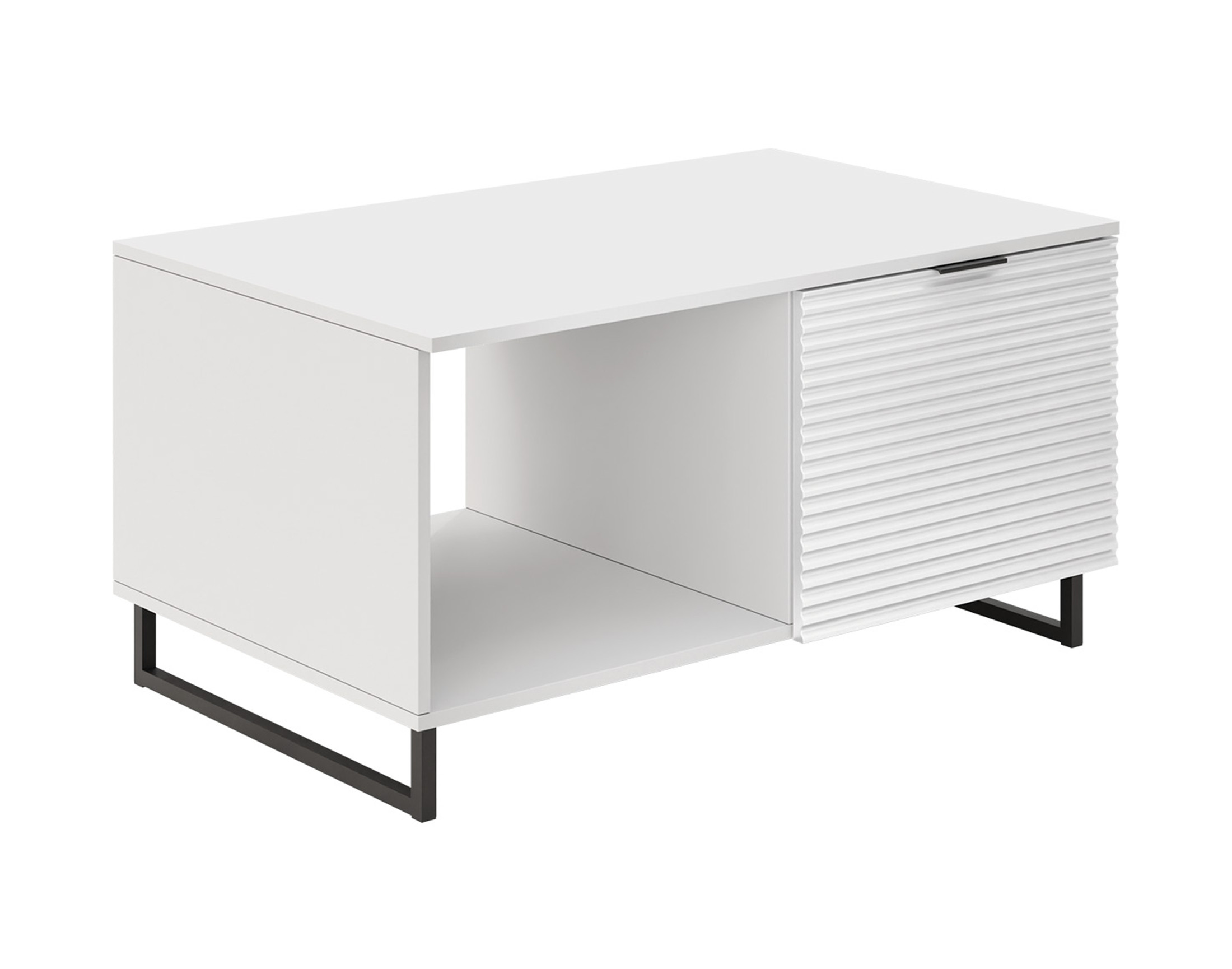 Table basse style contemporain 100 cm blanc / noir
