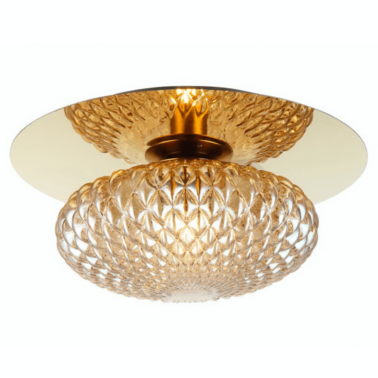 Applique en verre Doré / Laiton 40 cm