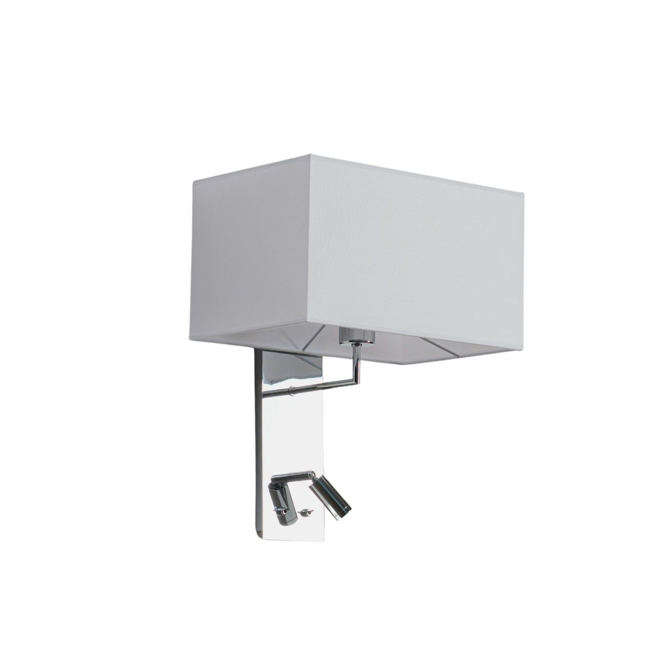Applique en métal et tissu Blanc 43 cm