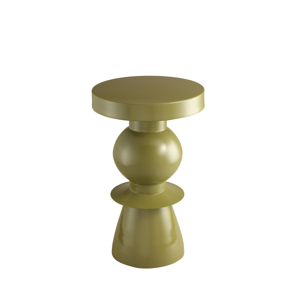 Table d’appoint ronde en aluminium ø32,5cm – Vert olive