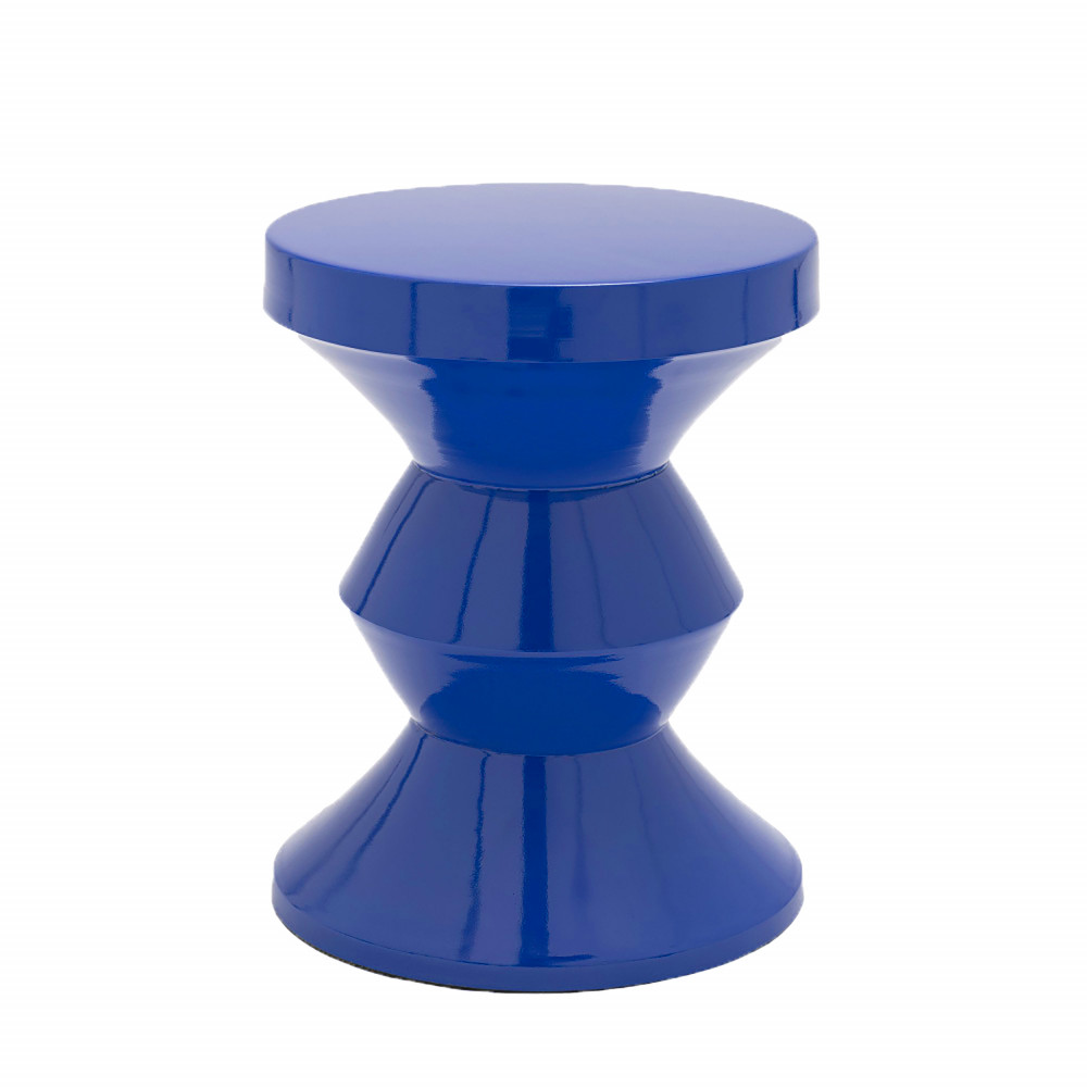 Table d’appoint ronde en aluminium ø36cm – Bleu électrique