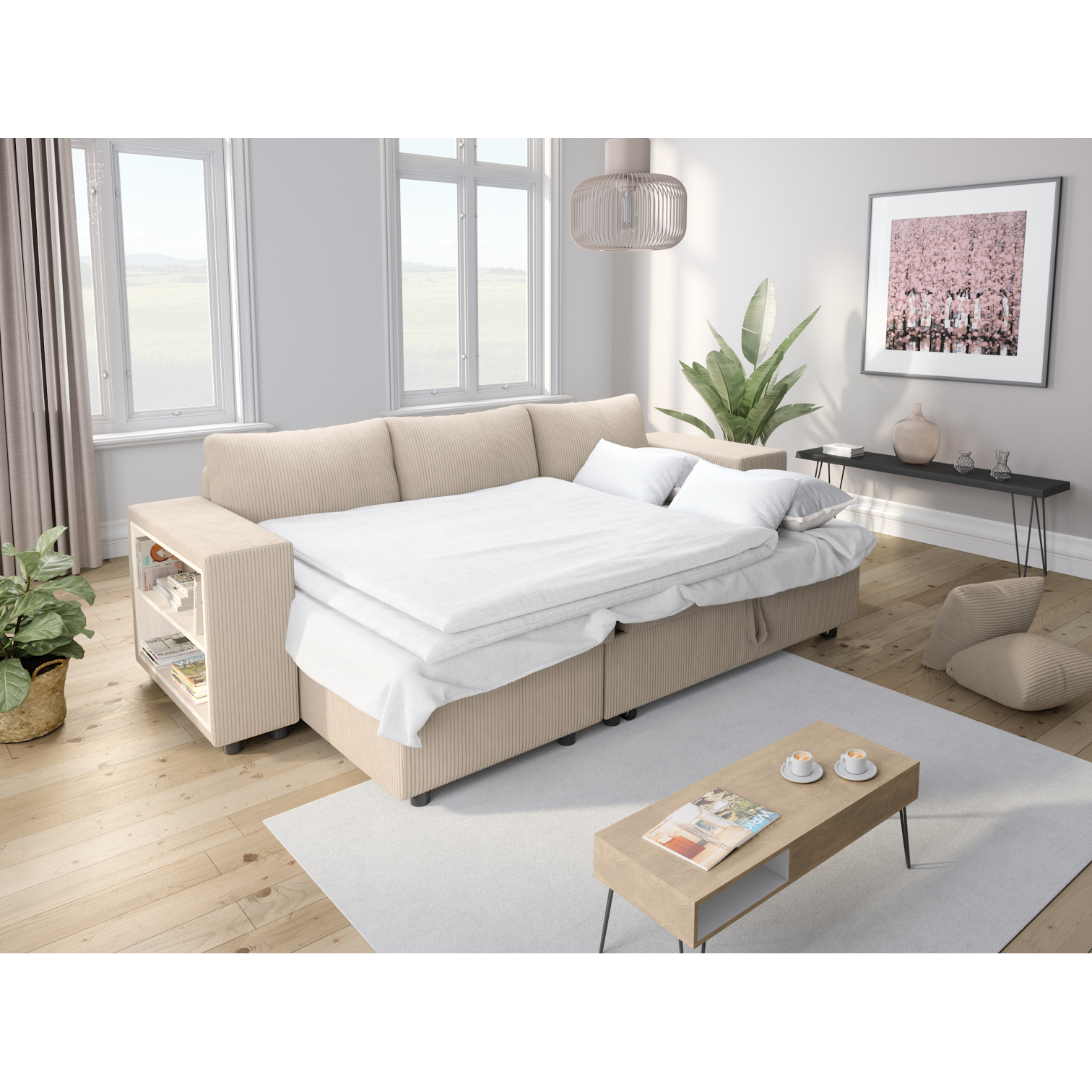 mady - Canapé convertible Beige - Vue supplémentaire 2