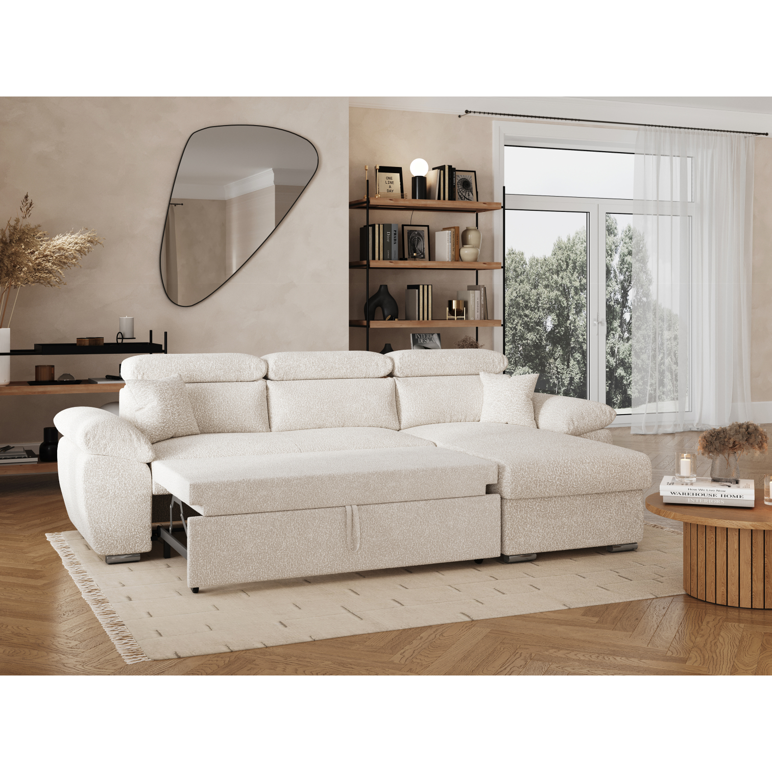 komeco - Canapé relax convertible Blanc - Vue supplémentaire 2