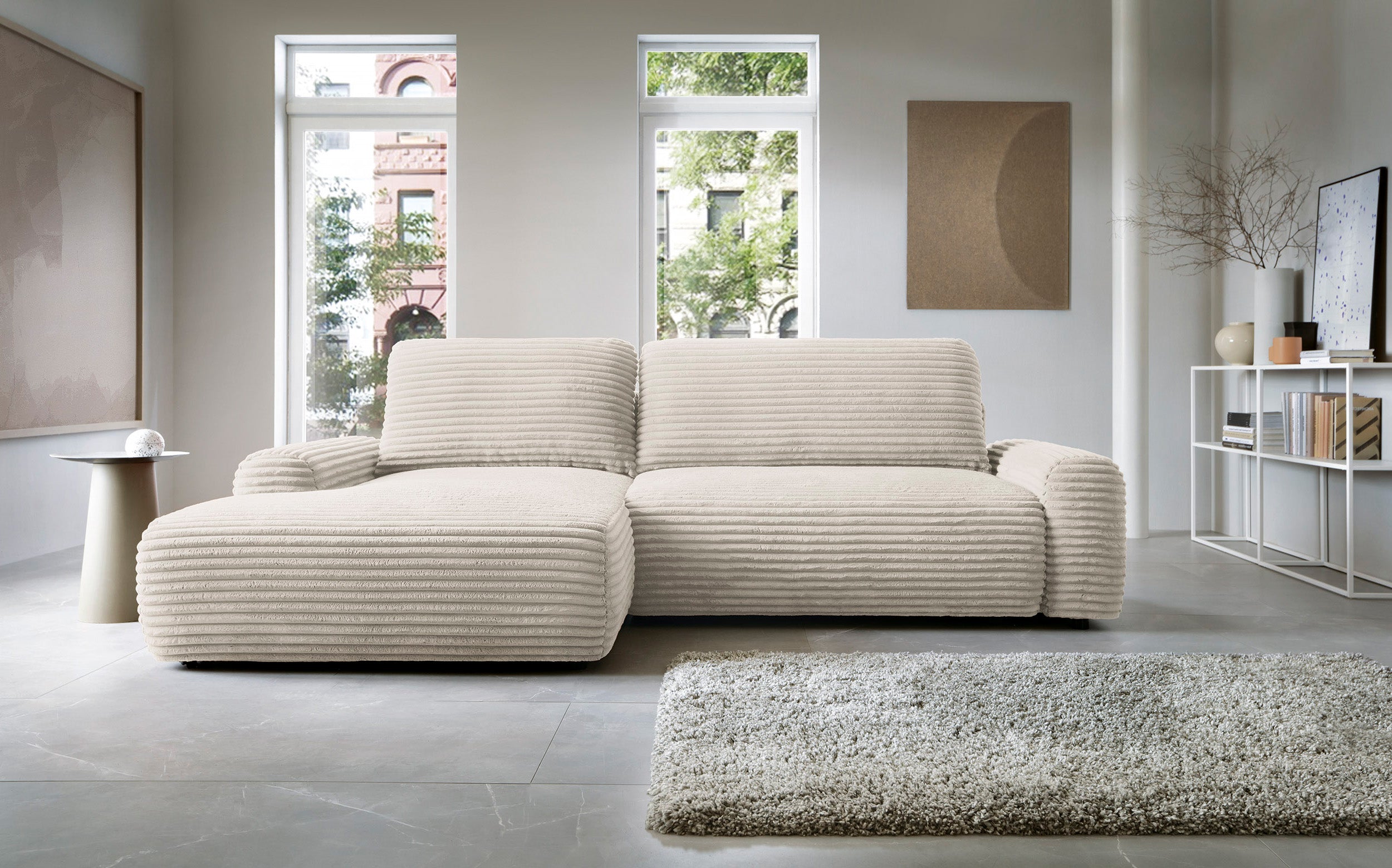 Produit similaire: alferia - Canapé velours côtelé Beige