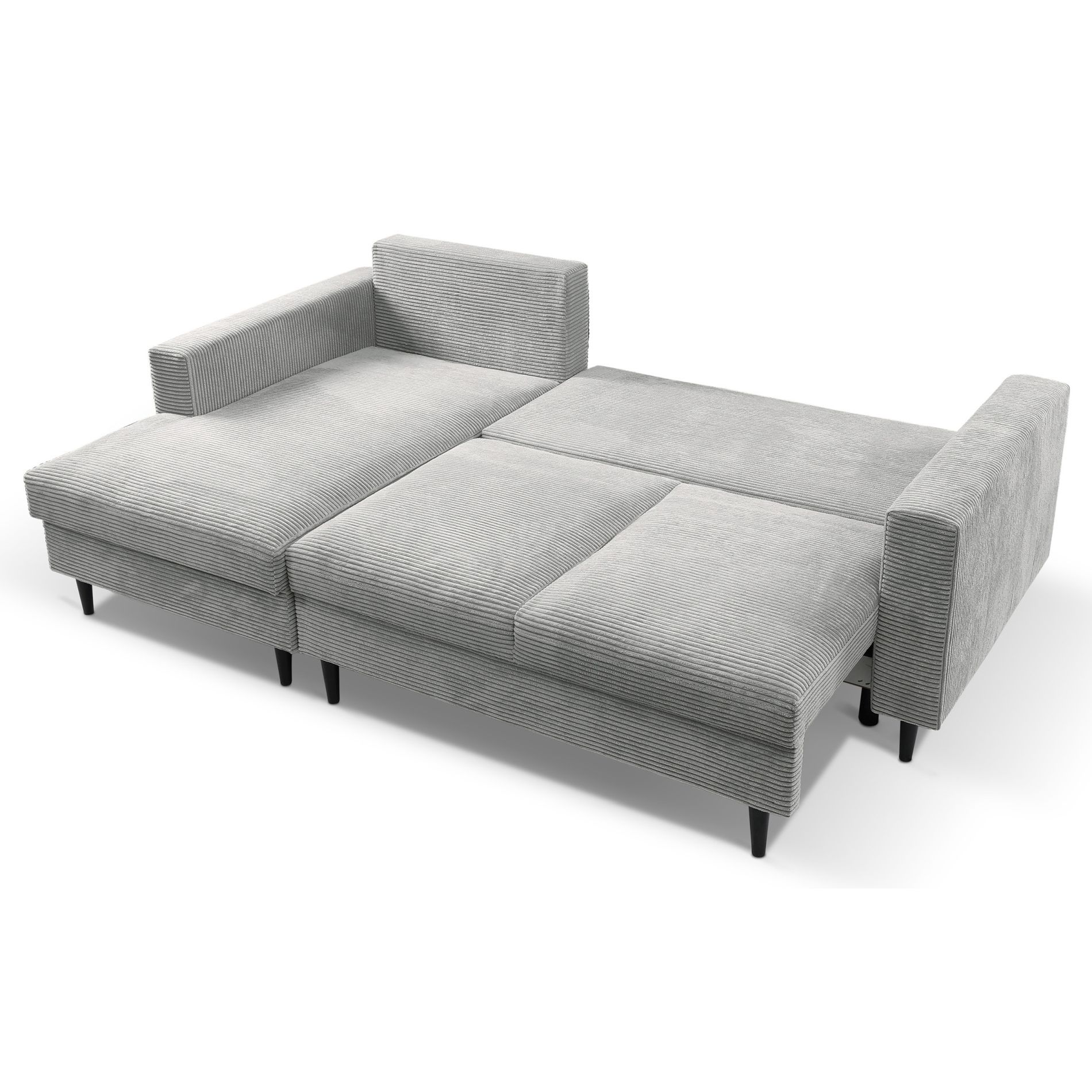 nalika - Canapé velours côtelé Gris - Vue supplémentaire 2