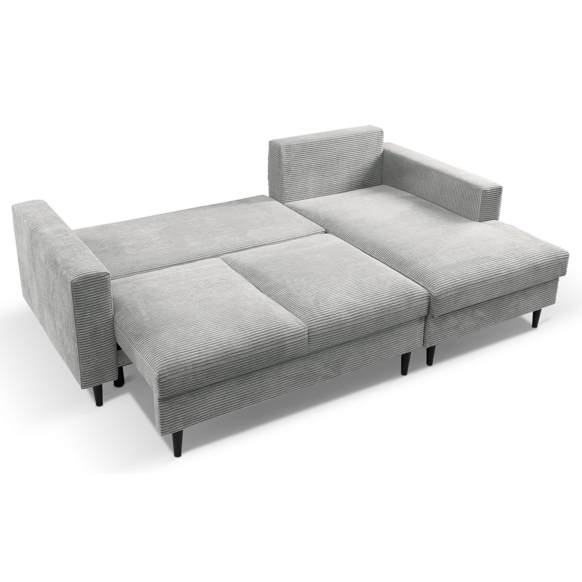 nalika - Canapé velours côtelé Gris - Vue supplémentaire 2