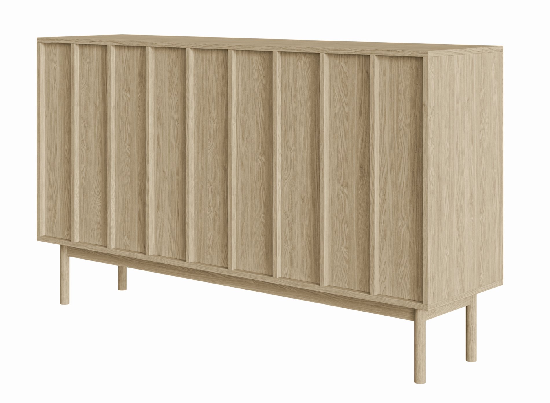 Buffet 3 portes en aspect chêne 150 cm