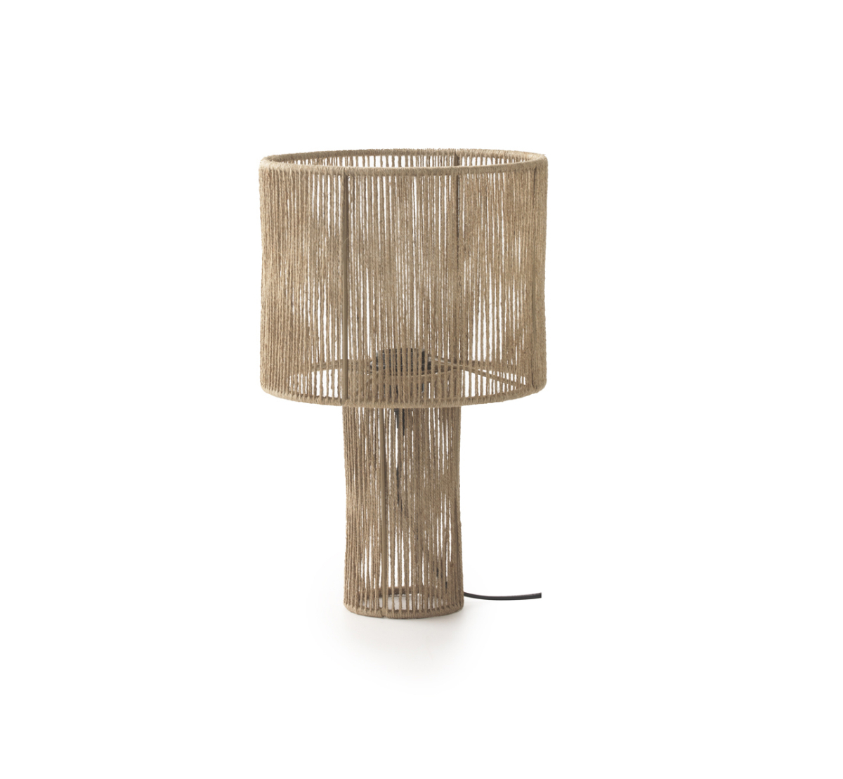 Lampe de table en jute