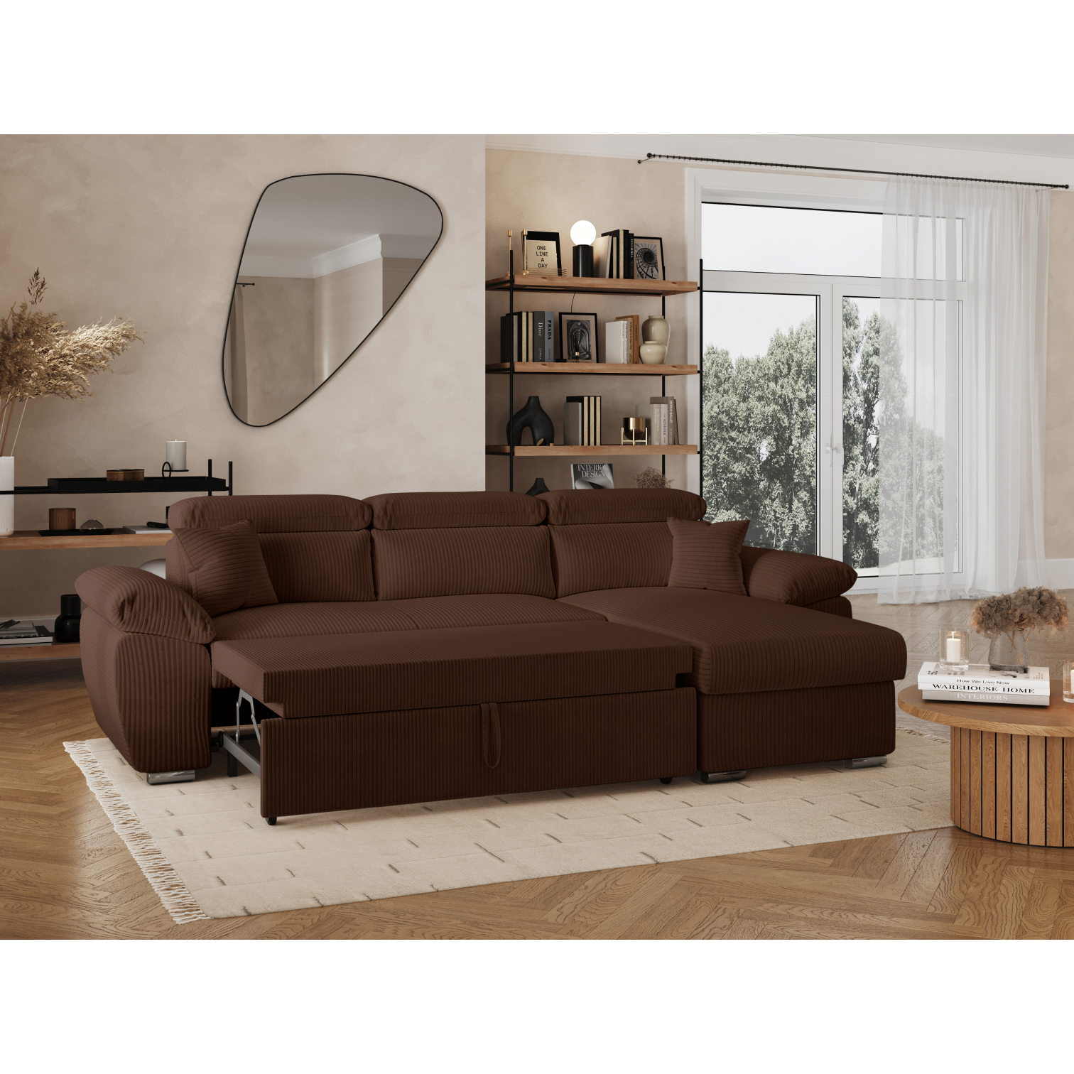 komeco - Canapé relax convertible Marron - Vue supplémentaire 2