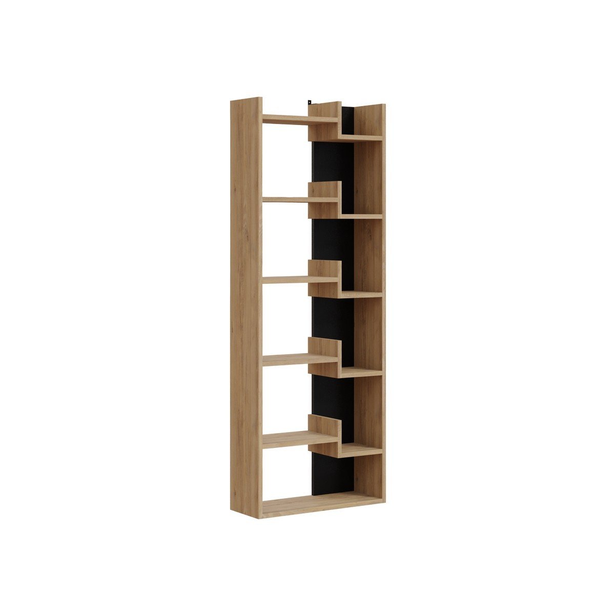 Librairie 5 étagères H162,4 cm – Chêne artisan / noir
