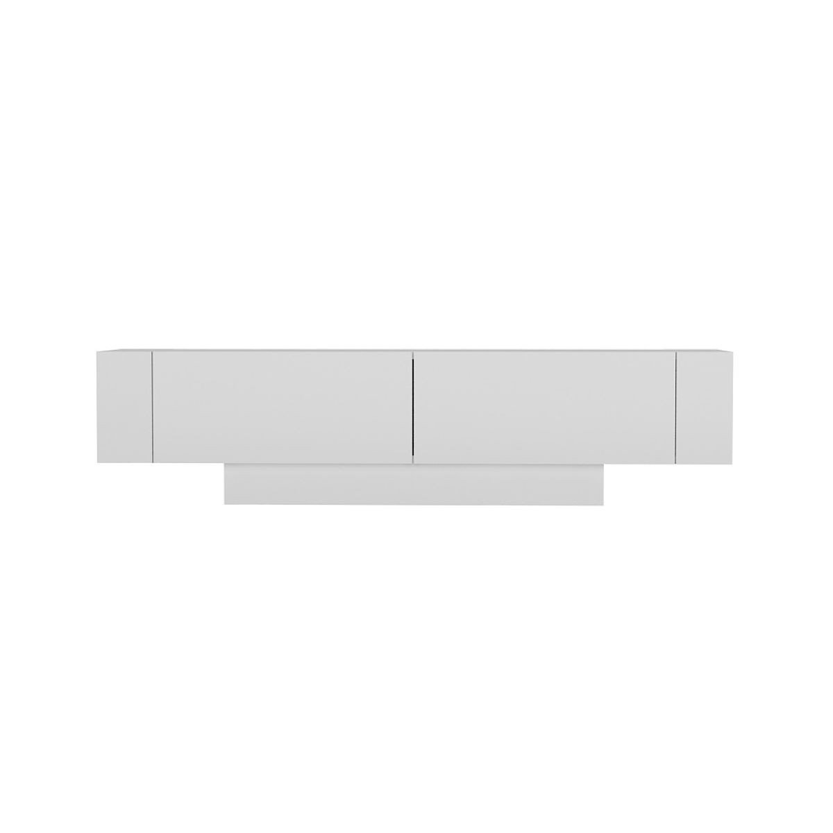 Meuble TV 2 portes blanc  – L150 cm