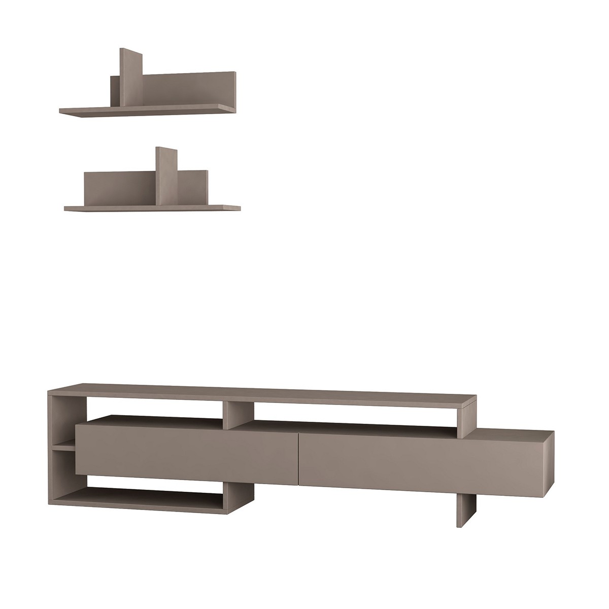 Meuble TV 2 portes – L180 cm – Taupe