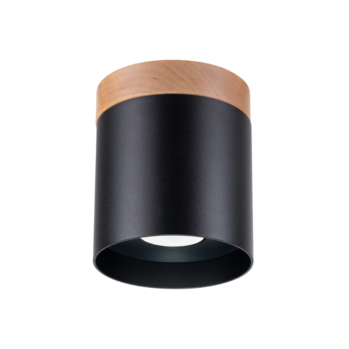 Plafonnier en bois, noir H: 14cm