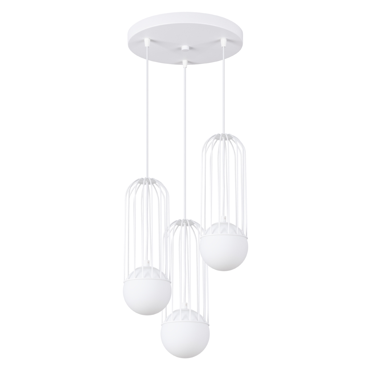 Suspension en métal, blanc H: 115cm
