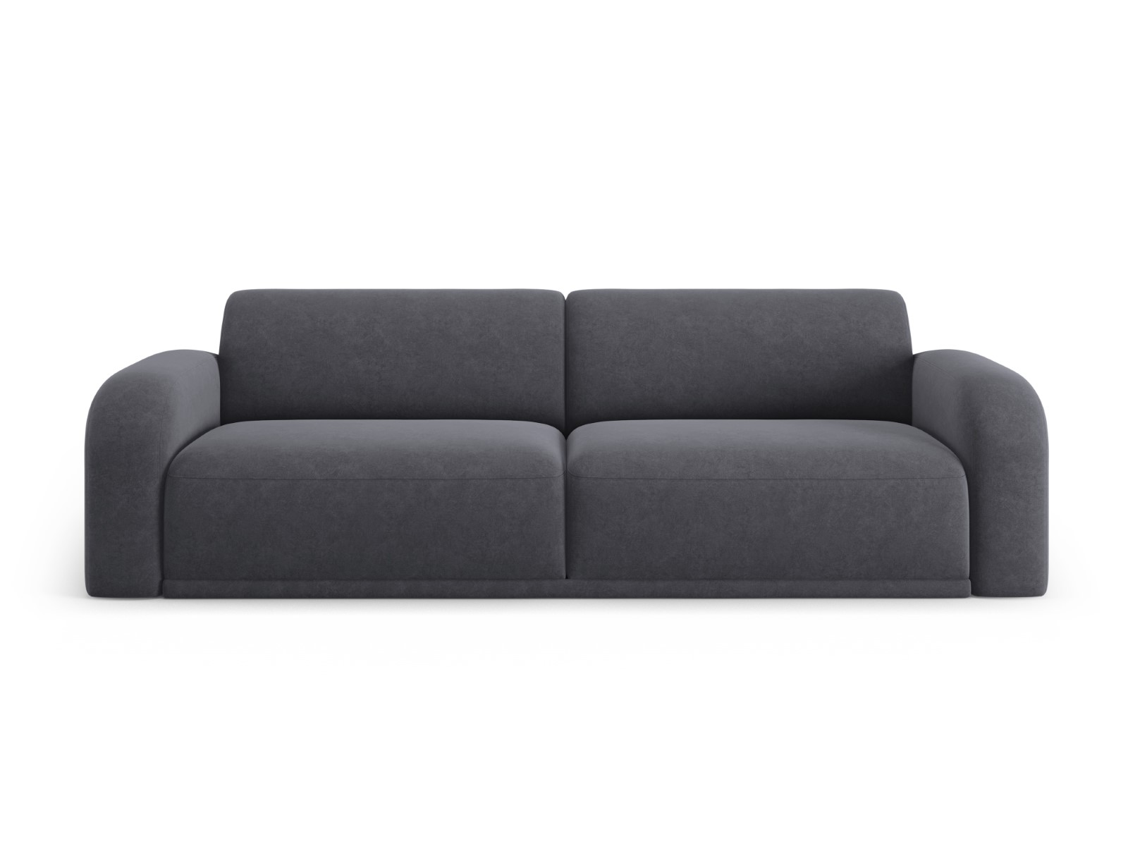 Canapé 4 places en tissu velours gris foncé