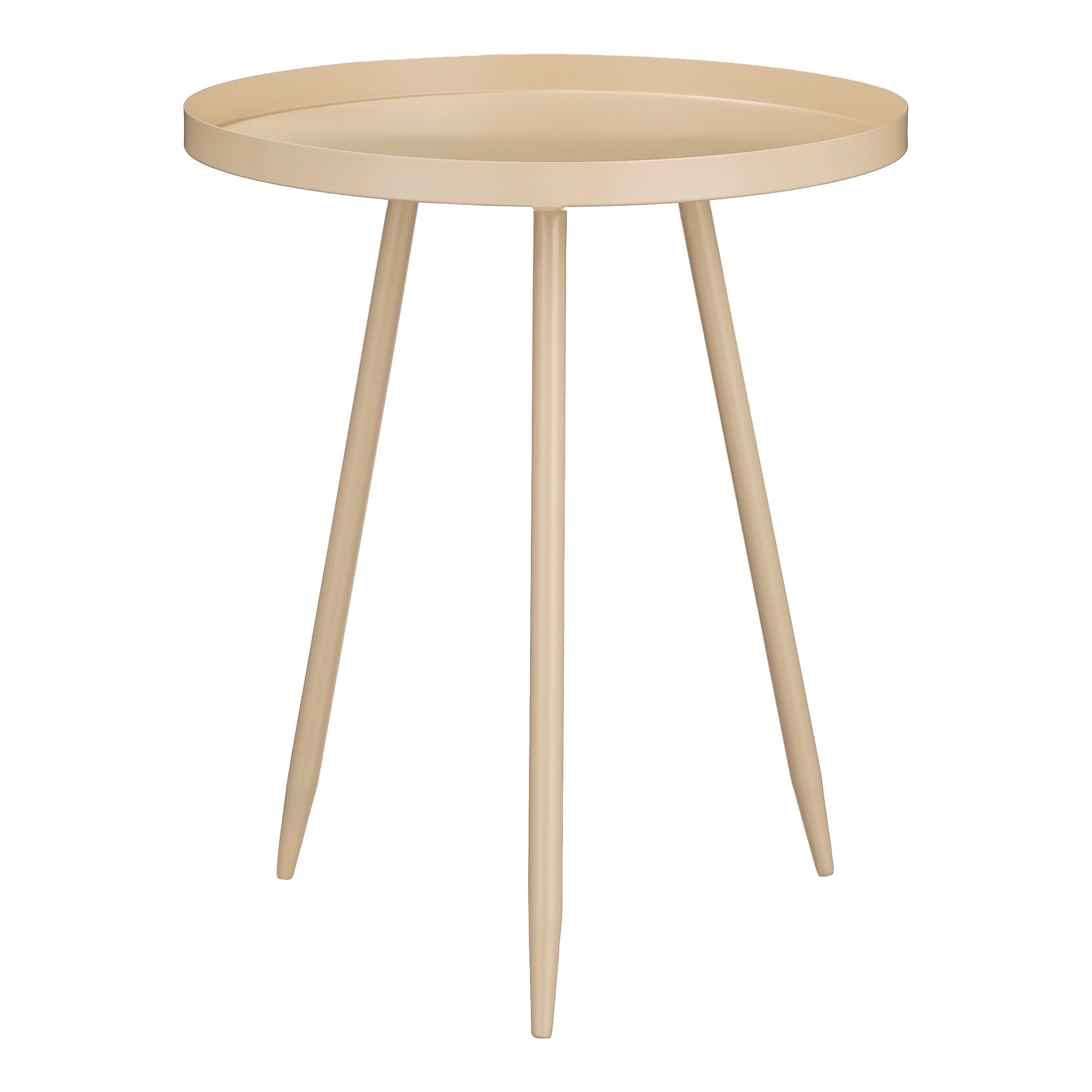 Table d&rsquo;appoint en métal beige H49