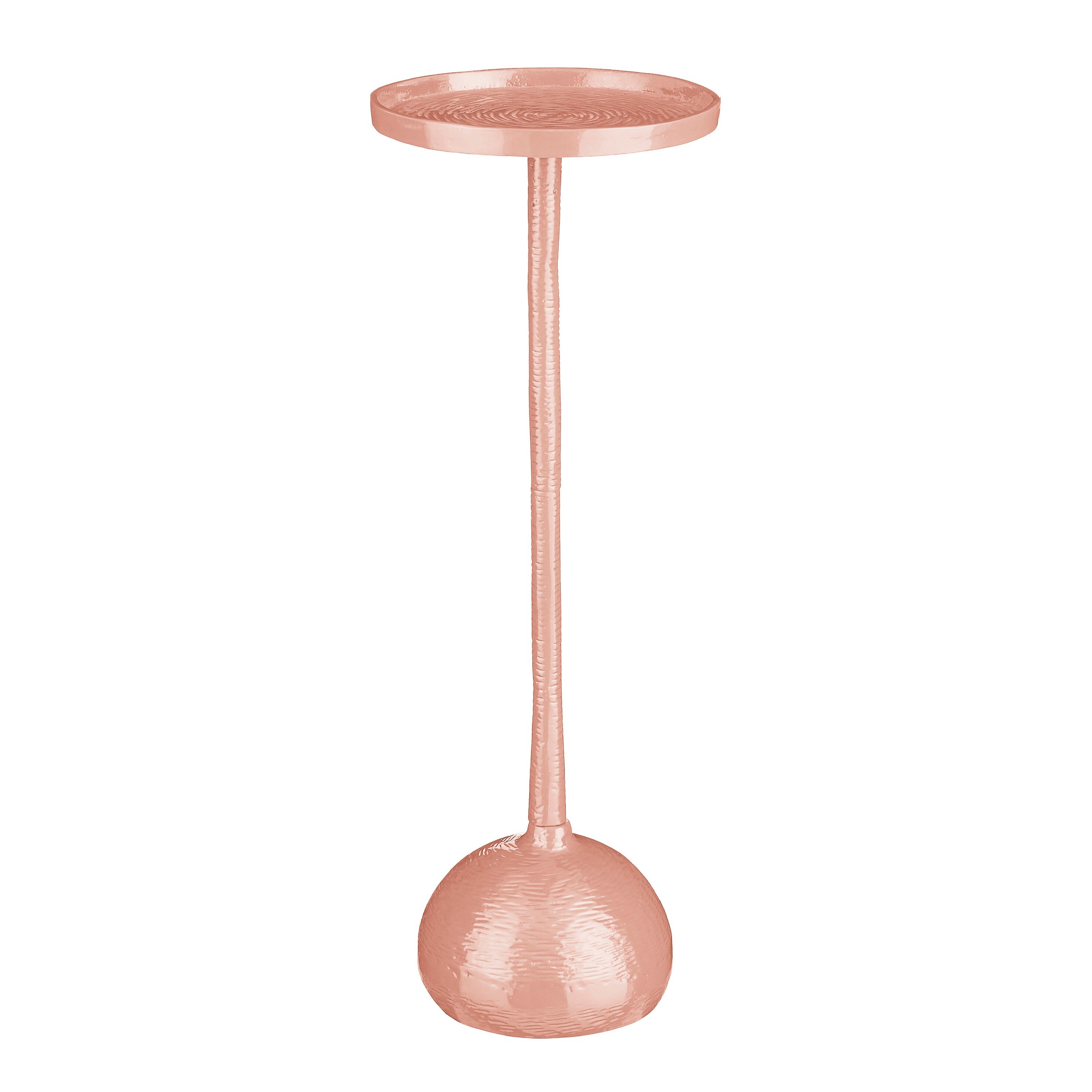 Table d&rsquo;appoint en aluminium recyclé rose clair H68