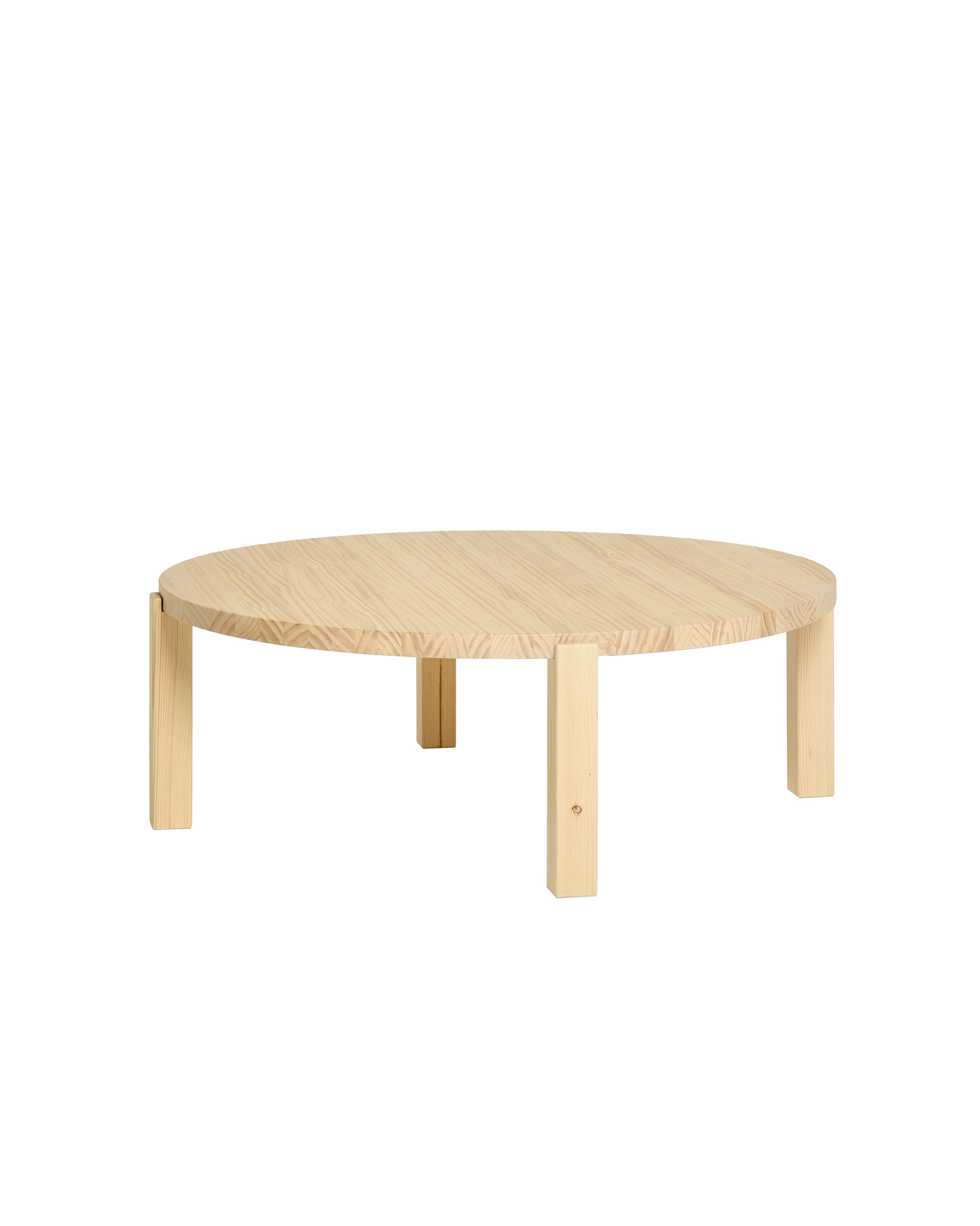 Table basse circulaire couleur beige, 120×42 cm