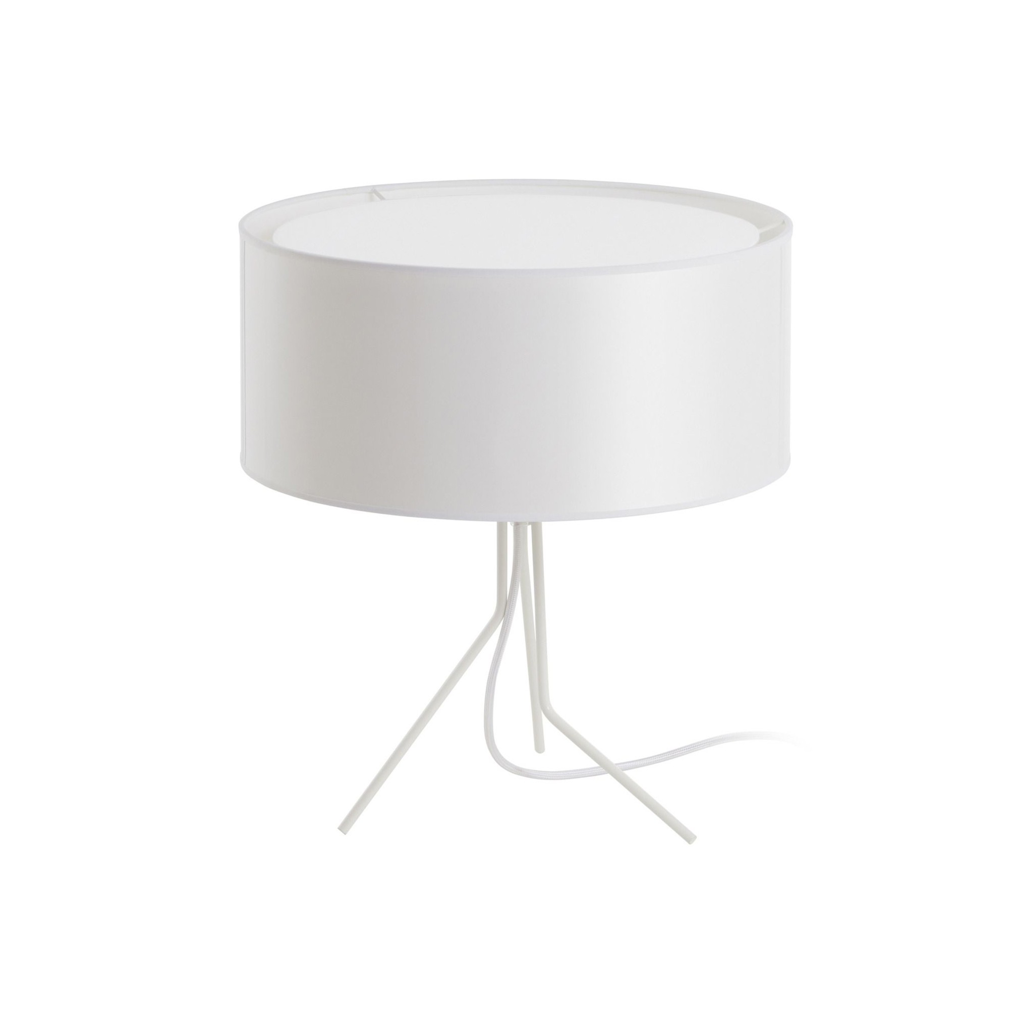 Lampe à poser en métal, blanc H&nbsp;: 45cm