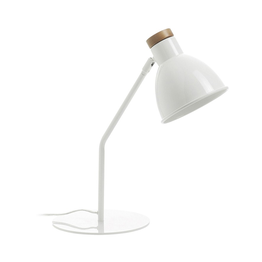 Lampe à poser en métal, blanc H&nbsp;: 35cm