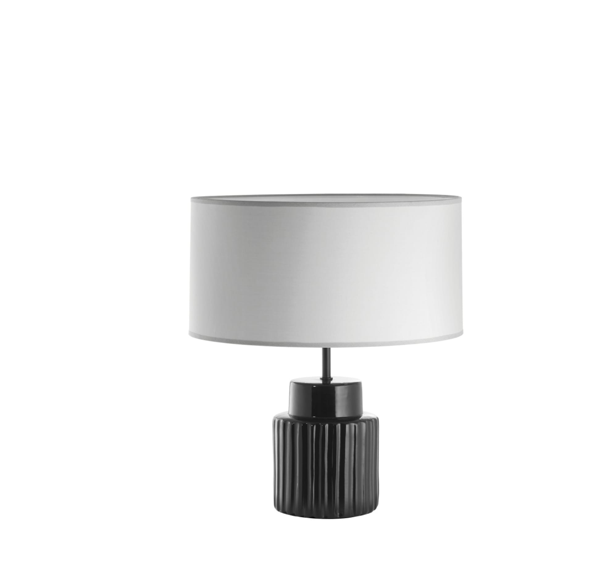 Lampe à poser en céramique, gris H&nbsp;: 46cm