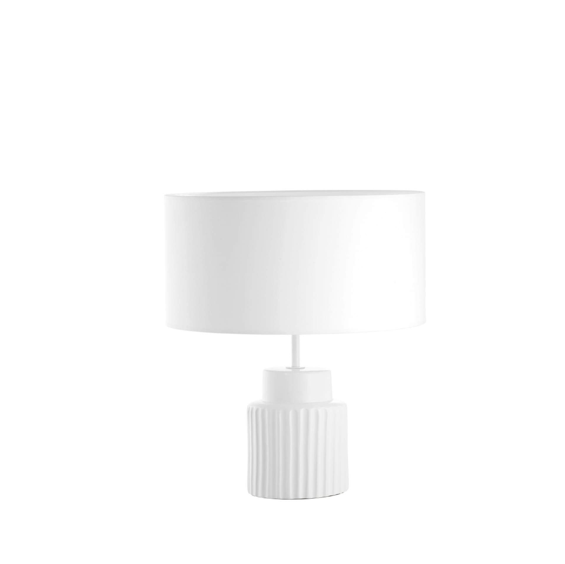Lampe à poser en céramique, blanc H&nbsp;: 46cm