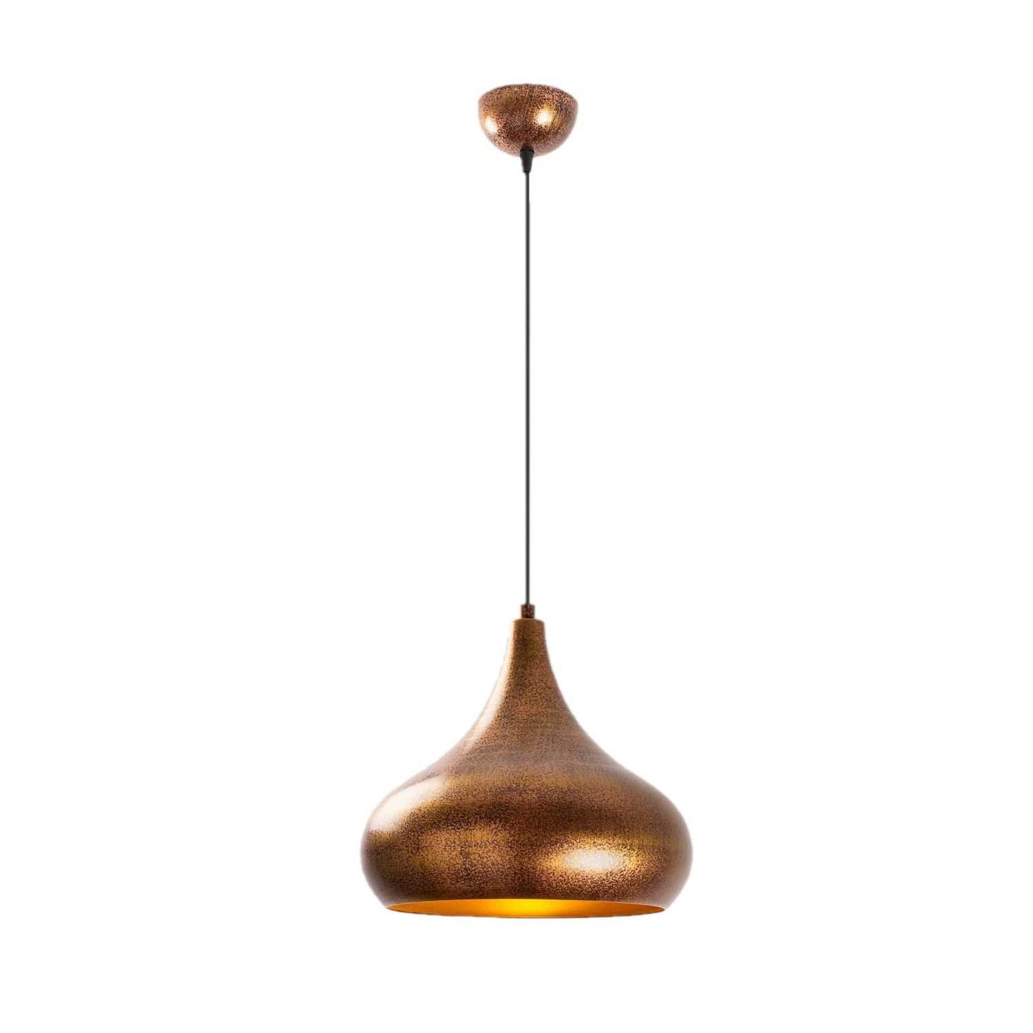 Suspension en métal bronze et or