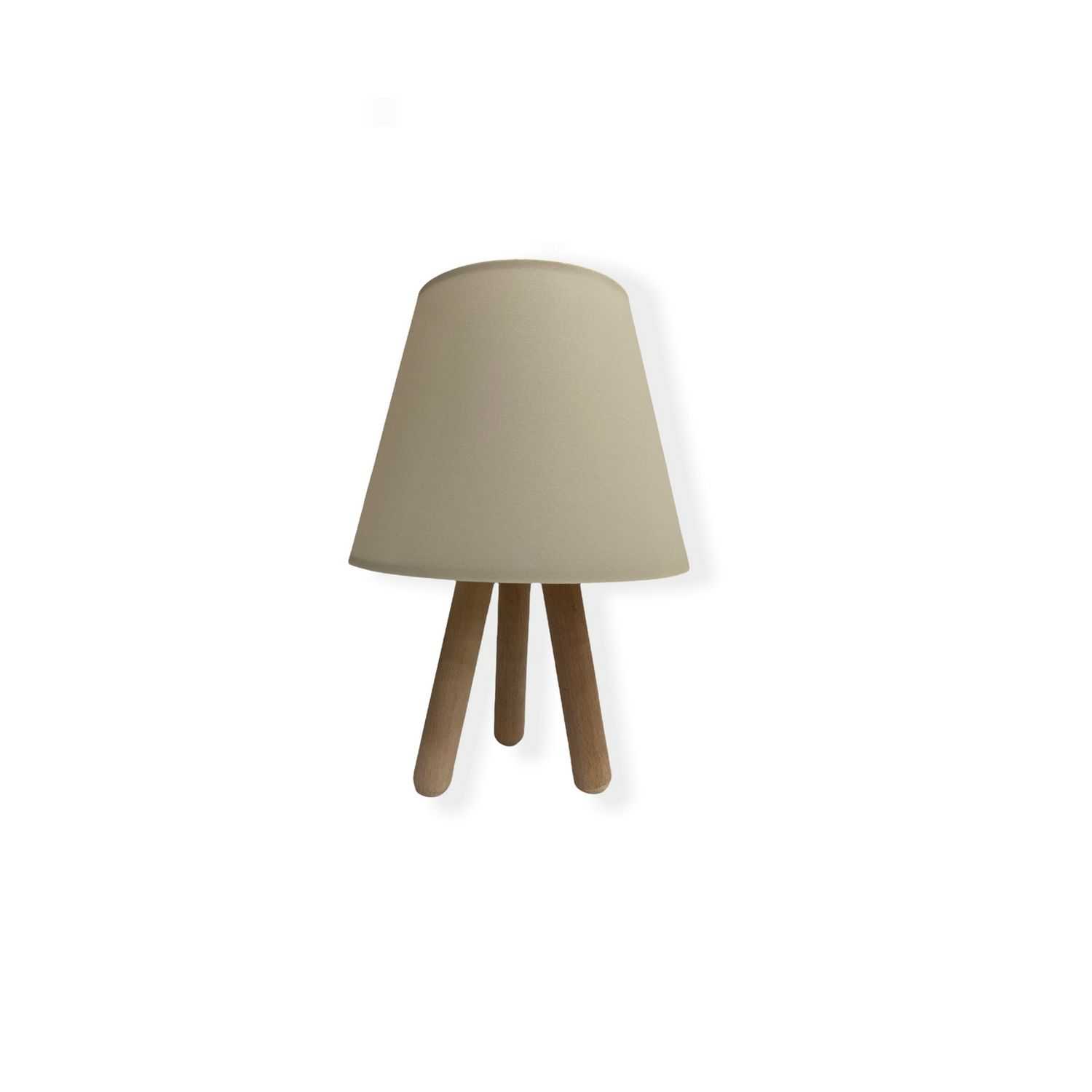 Lampe à poser en bois beige