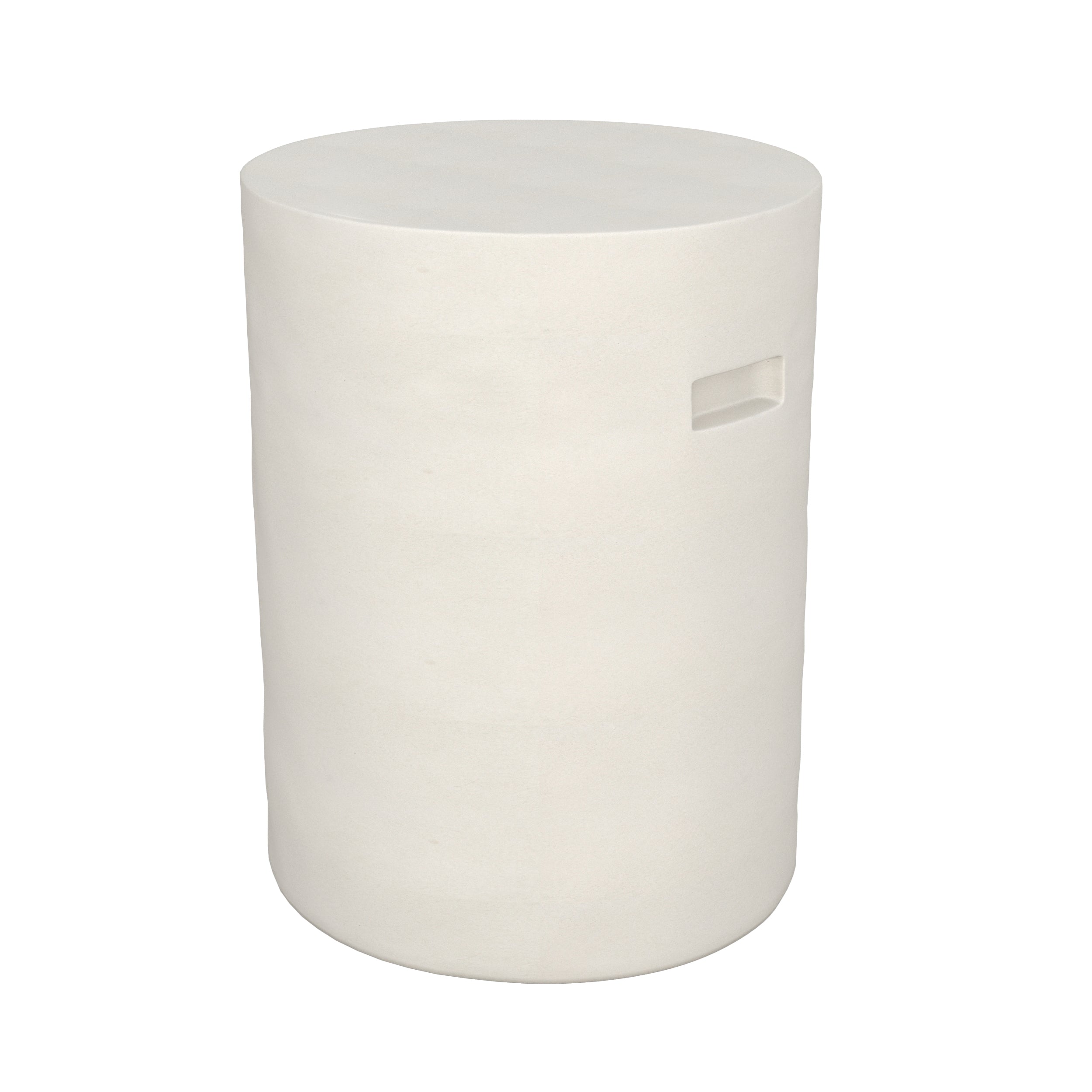 Table d&rsquo;appoint ronde en béton blanc D35 cm