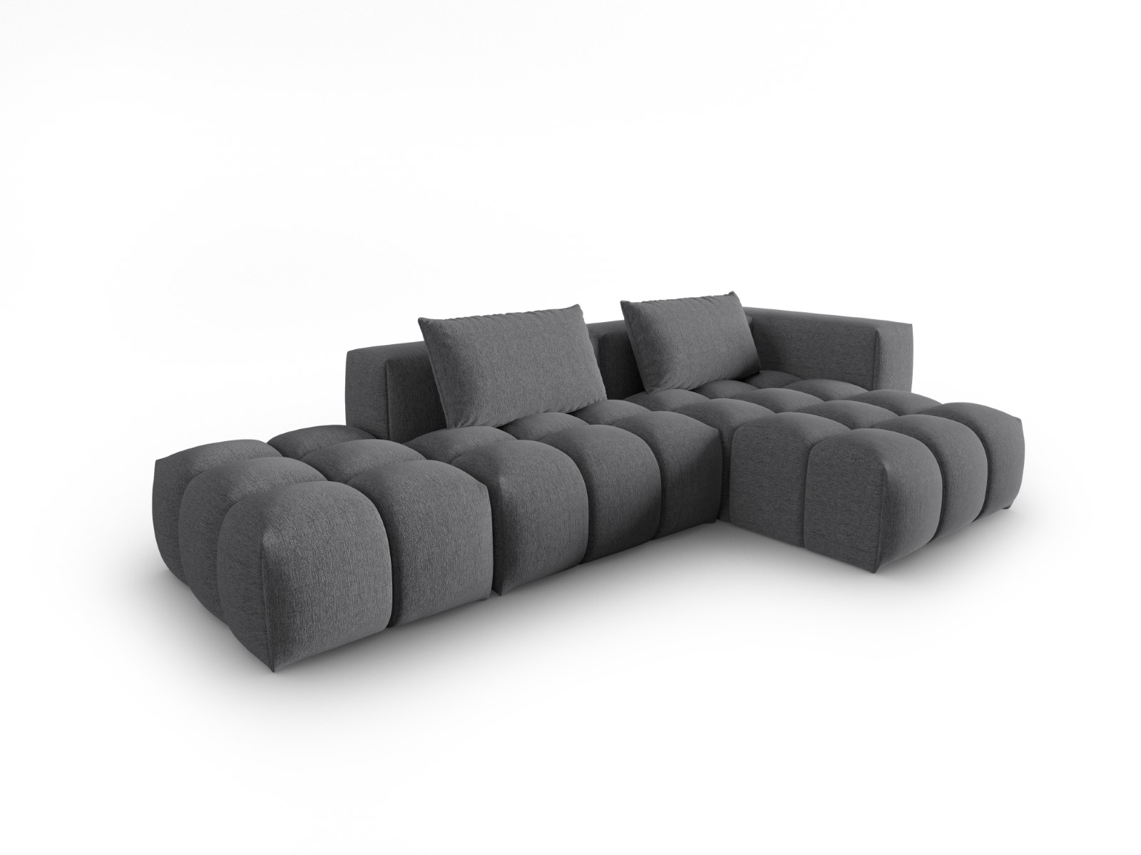 Lorella - Canapé tweed Gris - Vue supplémentaire 2