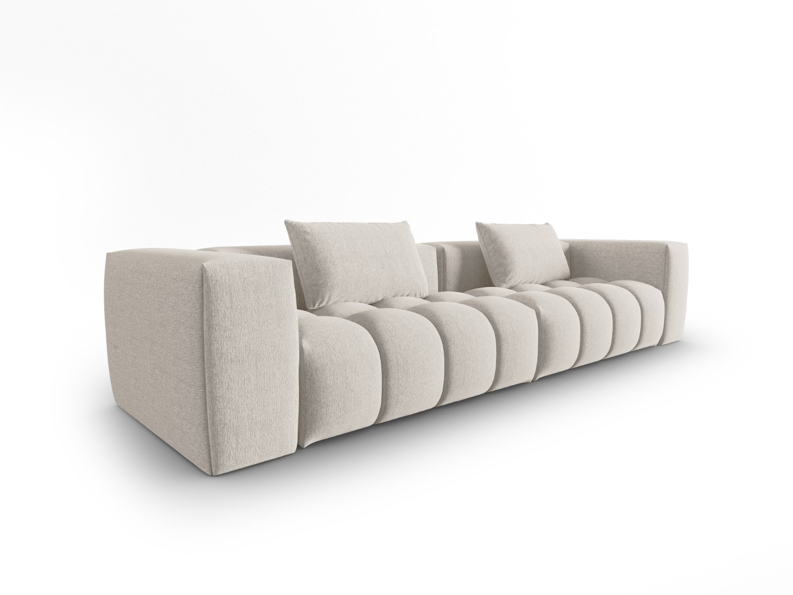 Lorella - Canapé tweed Beige - Vue supplémentaire 2