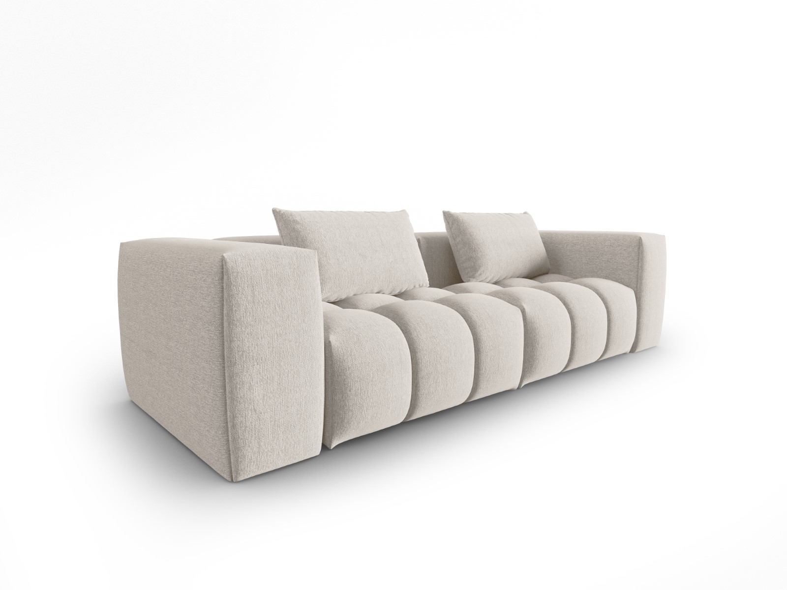 Lorella - Canapé tweed Beige - Vue supplémentaire 2