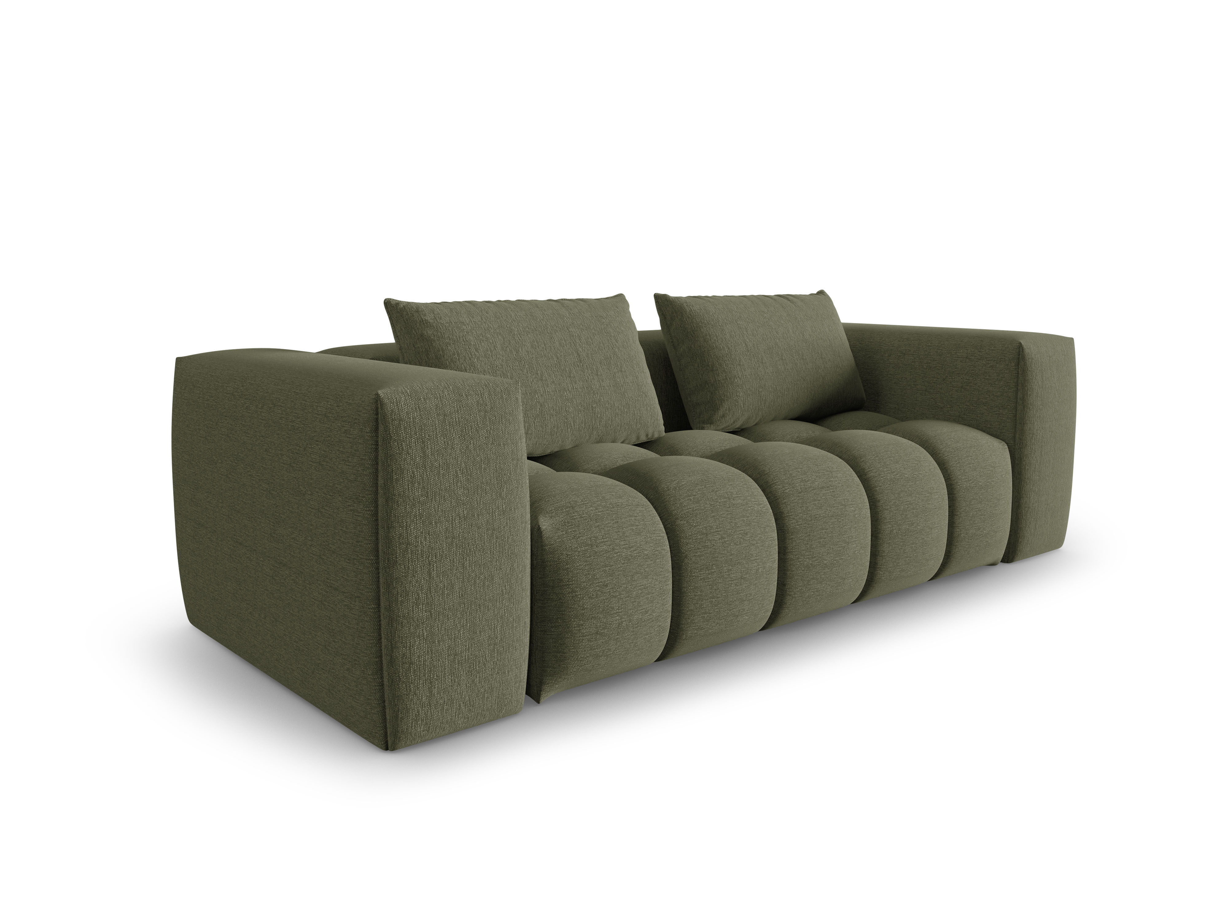 Lorella - Canapé tweed Vert - Vue supplémentaire 2