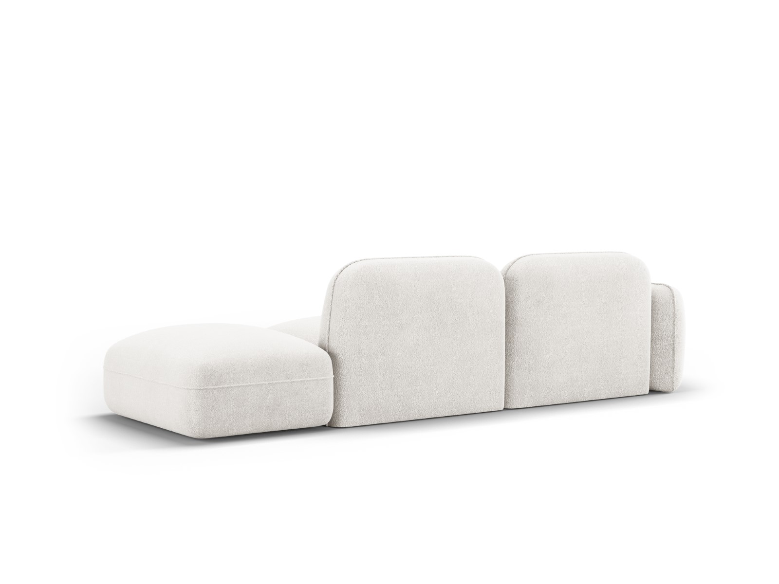 Lucien - Canapé velours, bouclette Blanc - Vue supplémentaire 2