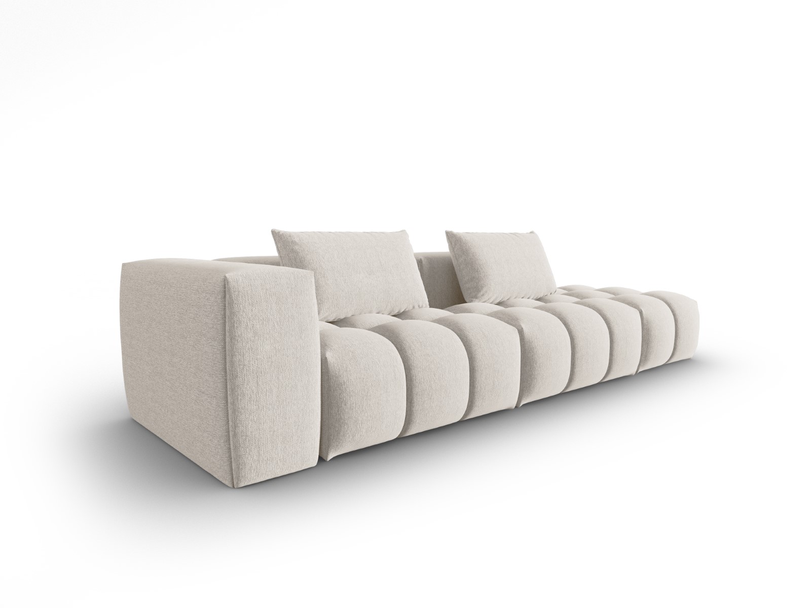 Lorella - Canapé tweed Beige - Vue supplémentaire 2