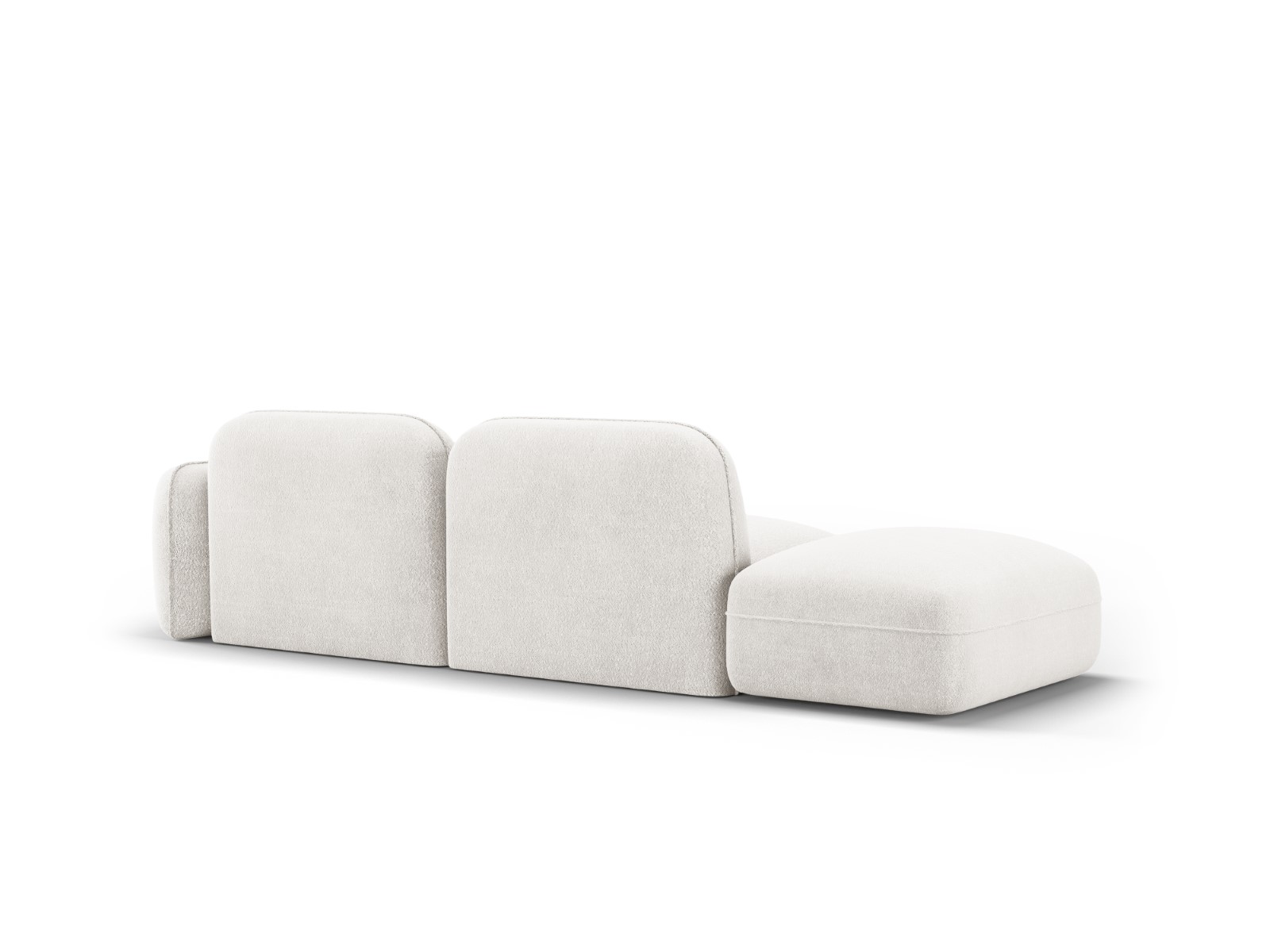 Lucien - Canapé velours, bouclette Blanc - Vue supplémentaire 2