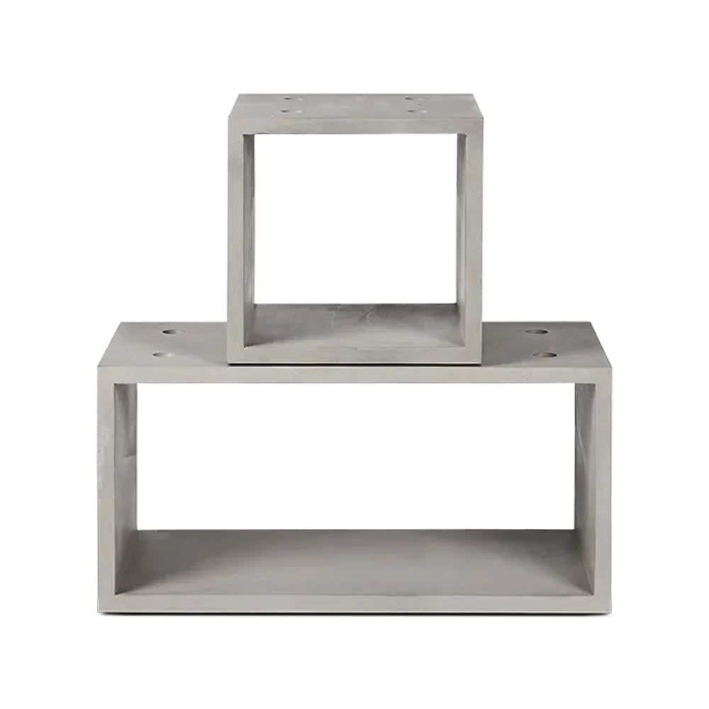 Système de rangement en béton gris – 74,5×74,5cm